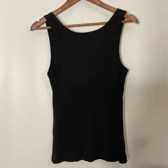 Victoria’s Secret PJ Set; Black Ribbed Tank Faux Pearls/Bow; Pink Circle Pants M - Picture 12 of 16